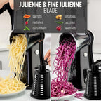 Zulay Kitchen Rotary Cheese Grater 5 Blade Cheese Shredder - Manual Hand Crank Cheese Grater With Reinforced Suction & 5 Interchangeable Drums - Easy To Use, Vegetable Chopper Round Mandoline Slicer