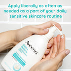 Aveeno Calm + Restore Oat Repairing Body Lotion For Sensitive Skin, Daily Moisturizer With Prebiotic Oat, Aloe & Pro-Vitamin B5, Fragrance Free Body Lotion Helps Heal Dry Skin, 12 Oz