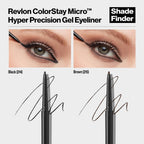 Revlon Gel Eyeliner, Colorstay Micro Hyper Precision Eye Makeup With Built-In Smudger, Waterproof, Longwearing With Micro Precision Tip, 214 Black, 0.002 Oz
