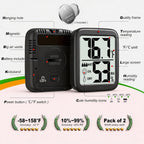 2 Pack Room Thermometer For Home, Hygrometer Indoor Humidity Meter Gauge, Digital Temperature And Humidity Monitor Sensor For House, Terrarium, Incubator, Greenhouse - Battery Included