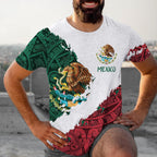 Fayba Aztec Mexican Shirts Short Sleeves Summer Mexico Shirt Mexico Jersey Unisex 3D Shirts