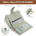 Small Wallet For Women Rfid Blocking Tassle Bifold Slim Thin Leather Wallet Credit Card Holder Wallet Ladies Mini Wallet With Widened Zipper Pocket