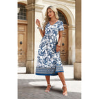 Ofeefan Summer Dresses For Women Flowy Casual A-Line Midi Dress Beach Vacation Sundresses With Pockets S-2Xl