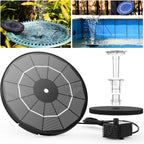 Aisitin 3.5W Solar Fountain Pump For Bird Bath Separated Design & 8 Nozzles | 3 Anti-Drift Brackets, Attracting Birds, Upgrade Filter, Floating Diy Solar Bird Bath Fountain For Garden Fish Tank Pond Yard