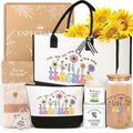 iAOVUEBY Teacher Appreciation Gifts, Best Teacher Gifts for Women, End of Year Teachers Gift from Student, Teachers Birthday Retirement Christmas Thank You Gift Baskets for Women, Canvas Tote Bag