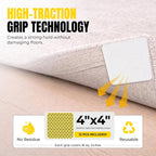 Alien Grip Rug Gripper Carpet Tape - 12pcs, 4x4 in. Anti-Slip Hardwood, Tile Floor, No Damage - Double Sided Reusable, Non Slip Corner Rug Pads - As Seen on TV