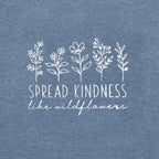 Spread Kindness Like Flower T-Shirt for Women Cute Flower Graphic Shirt Casual Positive Inspirational Short Sleeve Tee Top Ink Blue