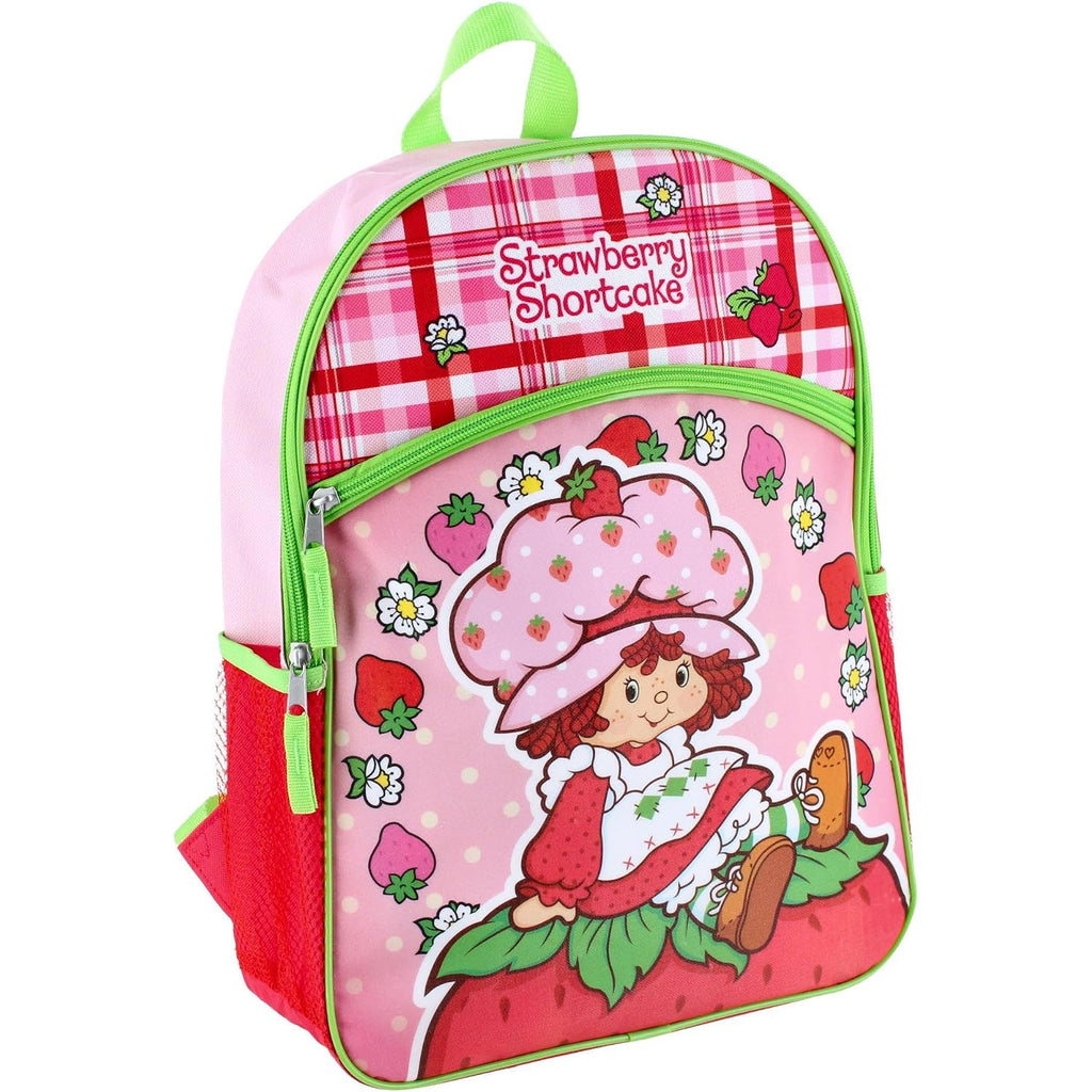 Fast Forward Strawberry Shortcake 16" Backpack Bottom Half Moon With 1 Front Pocket