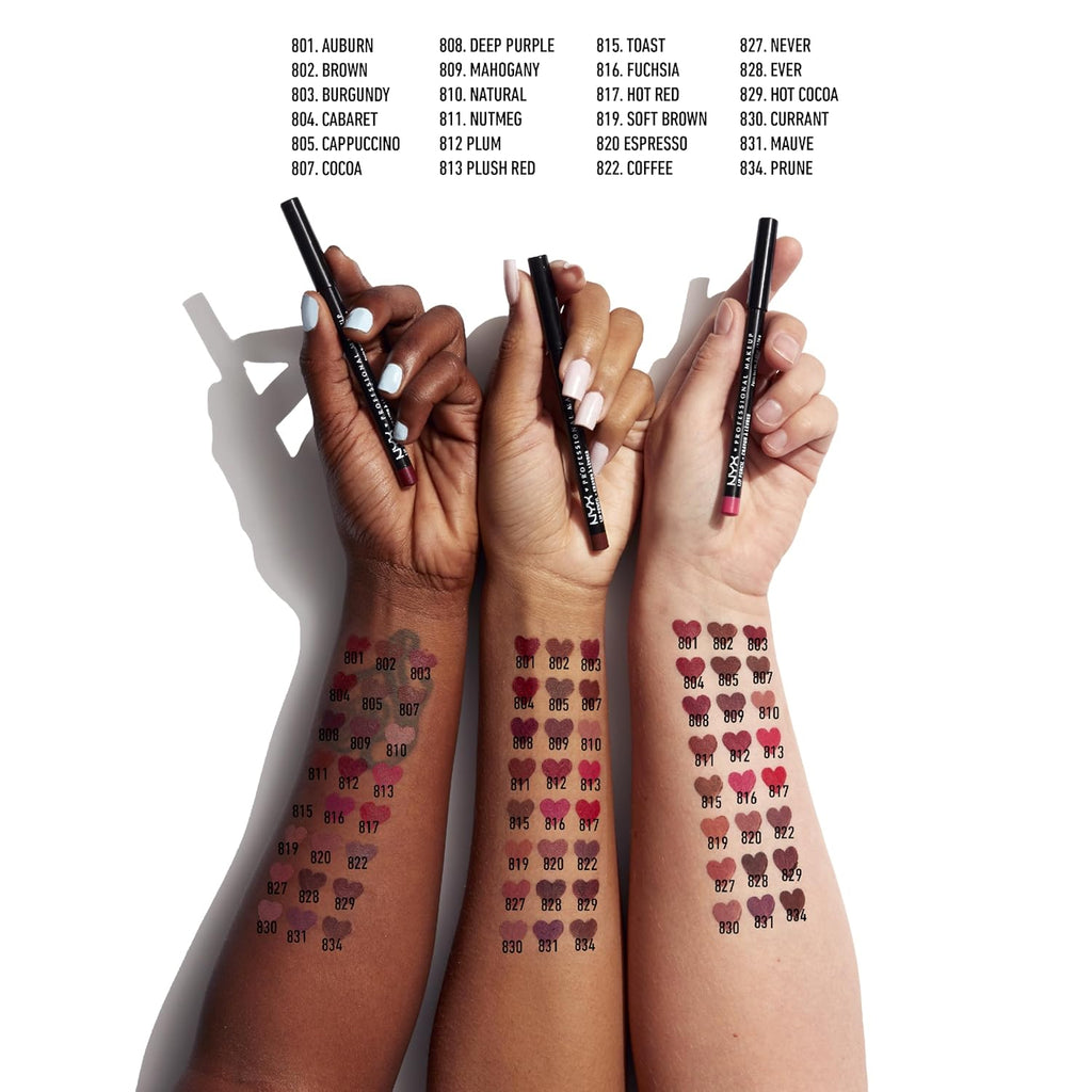 Nyx Professional Makeup Slim Lip Pencil, Long-Lasting Creamy Lip Liner - Espresso