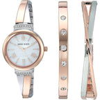 Anne Klein Women'S Premium Crystal Accented Bangle Watch Set, Ak/2245