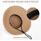 Beach Sun Hats for Women, Straw Hat for Women, Womens Sun Hat UPF 50+ UV Protection, Summer Hats Packable Foldable Khaki-the Best You