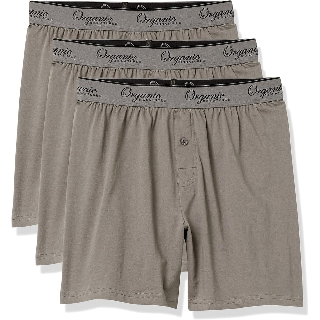Organic Signatures Men'S Boxers Organic Cotton, Soft Boxers For Men, 3-Pack