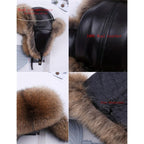 Real Fox Fur Hat - Genuine Sheepskin Leather Shell, Unisex Classic Ushanka Style, Warm and Windproof for Winter