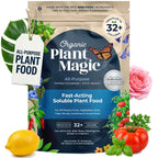 Organic Plant Magic Fertilizer & Plant Food For House Plants & Garden 1/2Lb | Makes 32+ Gallons Of Organic Fertilizer, Plant Food For Vegetables Flowers Herbs Trees Outdoor & Indoor House Plants & Garden