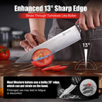 Paudin Chef Knife, 8 Inch High Carbon Stainless Steel Sharp Kitchen Knife With Ergonomic Handle, Gift Box For Family & Restaurant