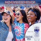 2Pcs 4Th Of July Glitter Stick | Patriotic Red White And Blue Glitter Stick For Face Body Hair, Fourth Of July Accessories & Outfits Women, Usa Flag Makeup For American 250 Anniversary & Memorial Day