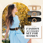 Syhood 3 Pieces Straw Woven Elastic Waist Belt for Women Bohemian Dress Braided Belt