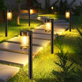Solar Pathway Lights Outdoor, 10 Pack Metal & Glass Solar Lights Outdoor Waterproof Landscape Path Lights For Yard Walkway Garden Decor, Warm White