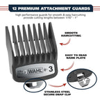Wahl Usa Pro Ultra Quiet High Torque Corded Hair Clipper For Ultra Quiet Operation And Cooler Operating Temperatures, Metal Housing With Bonus Hair Clipping Guard Caddy - Model 3000097