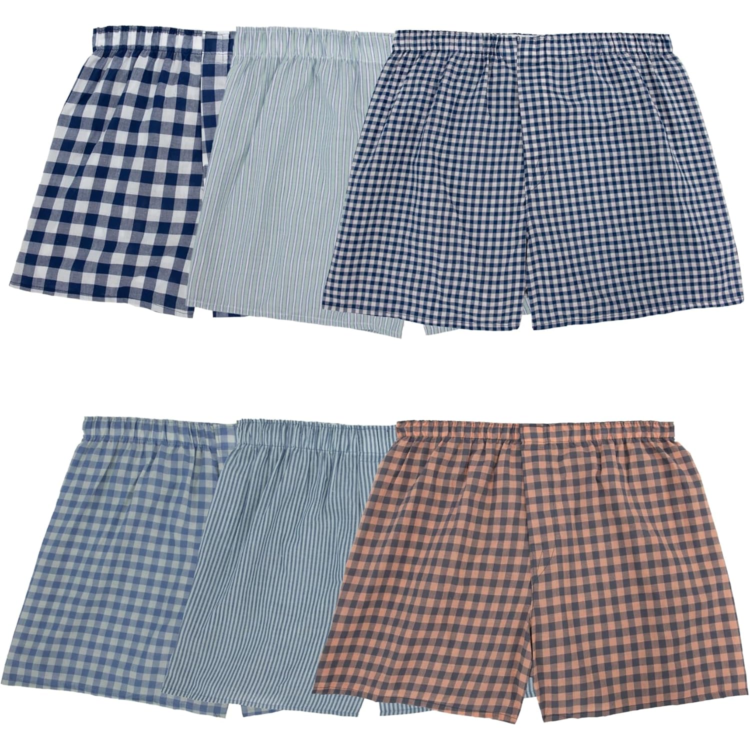 Fruit Of The Loom Men'S Tag Free Woven Boxer Shorts, Relaxed Fit, Moisture Wicking, Assorted Color Multipacks