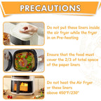 200Pcs Air Fryer Liners Disposable, Air Fryer Liners, 8.7" Square Parchment Disposable Paper Liner For Air Fryer, Parchment Paper, Baking, Roasting And Microwave