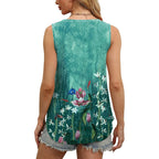 OFEEFAN Womens Tank Tops V Neck Sleeveless Flowy Loose Fit Basic Casual Summer Tops