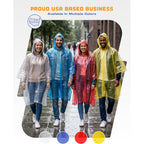 Hagon Pro Disposable Rain Ponchos For Adults (5 Pack)