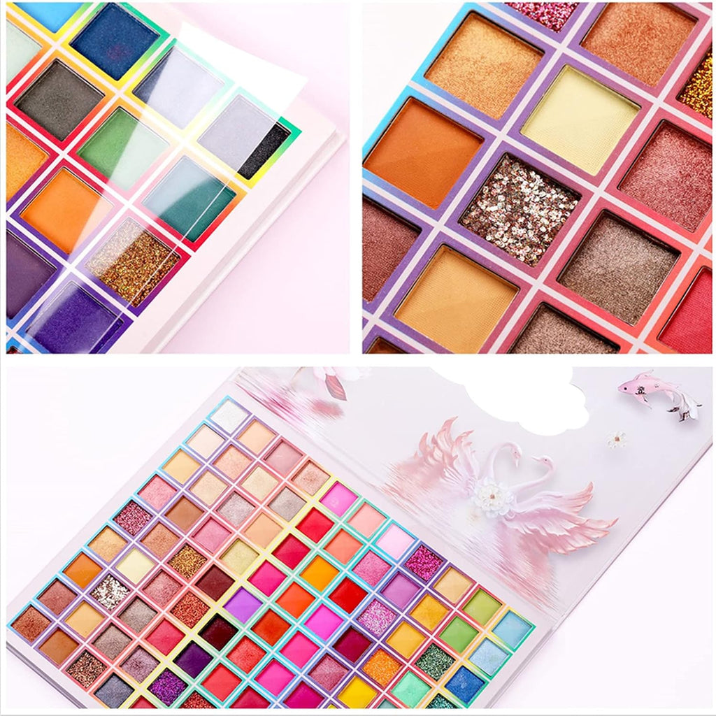 99 Colors Eyeshadow Palette, Colorful Eyeshadow Palette, Professional Matte Shimmer Glitter Rainbow Makeup Pallet, Colorful Long Lasting Highly Pigmented Eye Shadow Gifts Mother'S Day For Women