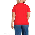 Lands' End Women'S Relaxed American-Grown Supima Cotton V-Neck T-Shirt