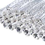 40 Pcs Bridal Wedding Hair Pins, U Shaped Rhinestone Hair Clips, Crystal Silver Wedding Hair Jewellery Hair Styling Accessories, Diamante Hair Clips For Women Girls Bridesmaids Prom()