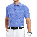 Alex Vando Mens Golf Shirt Moisture Wicking Quick-Dry Short Sleeve Polo | Upf40,Soft & Stretch,Sweat Resistant,Multi-Scene Sports & Office Apparel