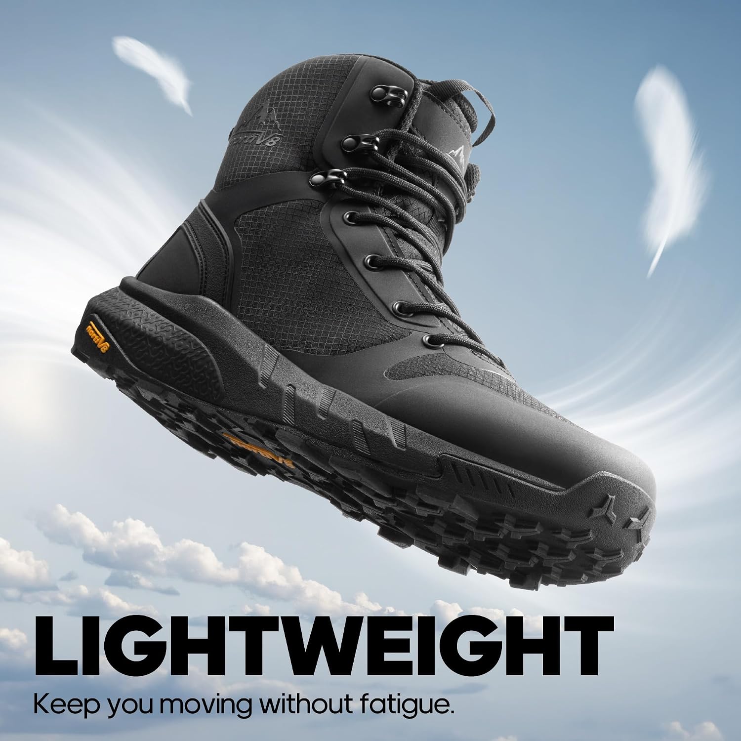 Nortiv 8 Men'S Military Tactical Boot Lightweight Comfortable Boots For Work All Day Side Zipper Motorcycle Combat Hiking Boots Metrostrike(8-9 Inches)