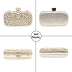 Womens Sparkly Rhinestone Crystal Clutch Bag Glitter Sequin Bridal Purse Evening Handbag For Wedding Party Prom