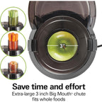 Hamilton Beach Juicer Machine, Big Mouth 3” Feed Chute For Whole Fruits And Vegetables, Easy To Clean, Centrifugal Extractor, Vegetable & Fruit Juicer, Bpa Free, 800W Motor, Black
