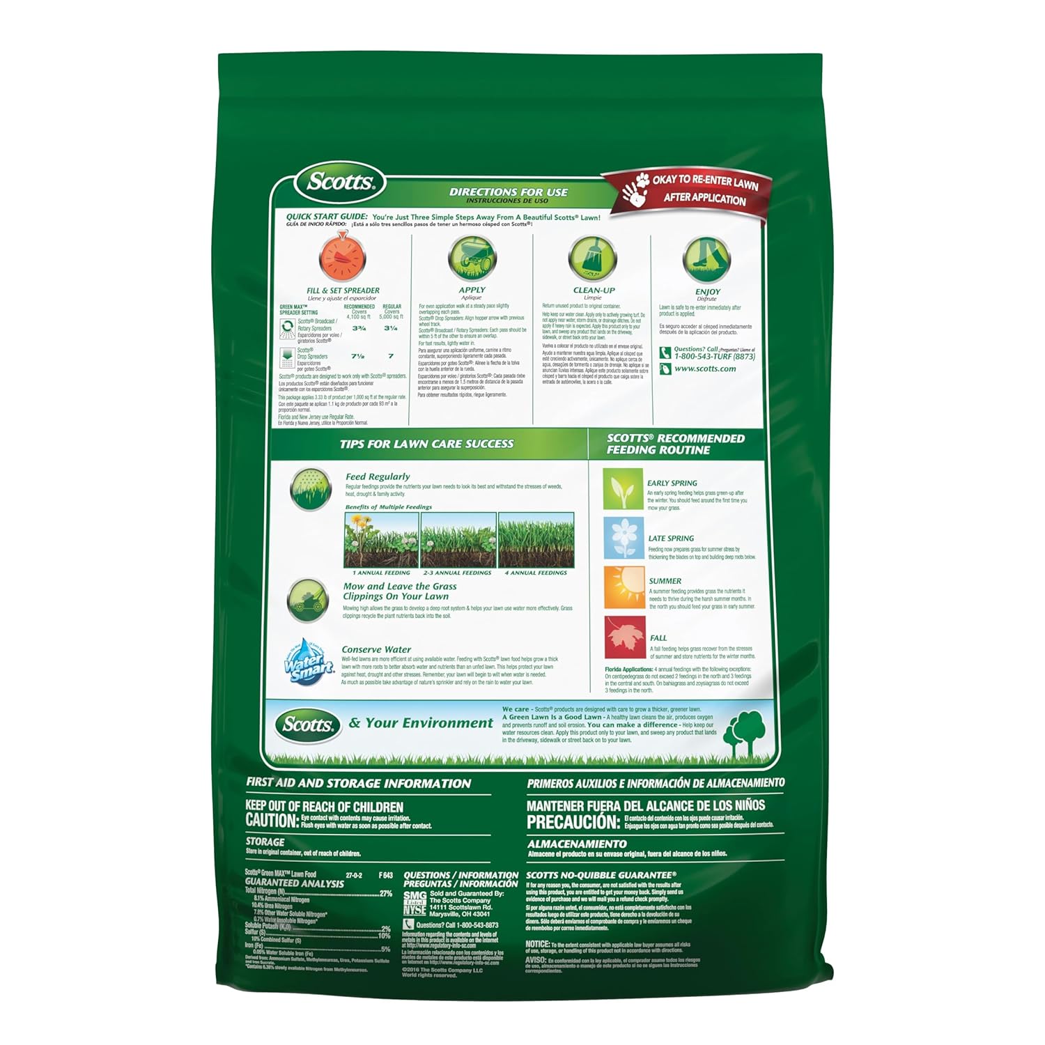 Scotts Green Max Lawn Food, 16.67 Lbs. | Lawn Fertilizer For Grass Plus Iron Supplement, Grass Fertilizer, Covers 5,000 Sq. Ft.