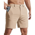 Coofandy Men'S Casual Shorts 7" Stretch Golf Shorts With 4 Pockets Quick Dry Lightweight Shorts Dress For Hiking Work