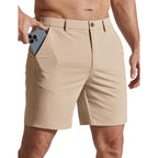 Coofandy Men'S Casual Shorts 7" Stretch Golf Shorts With 4 Pockets Quick Dry Lightweight Shorts Dress For Hiking Work