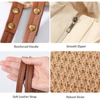 Pleneal Crochet Beach Bag, Summer Woven Tote Bag With Lining, Soft Purse Shoulder Bags For Vacation