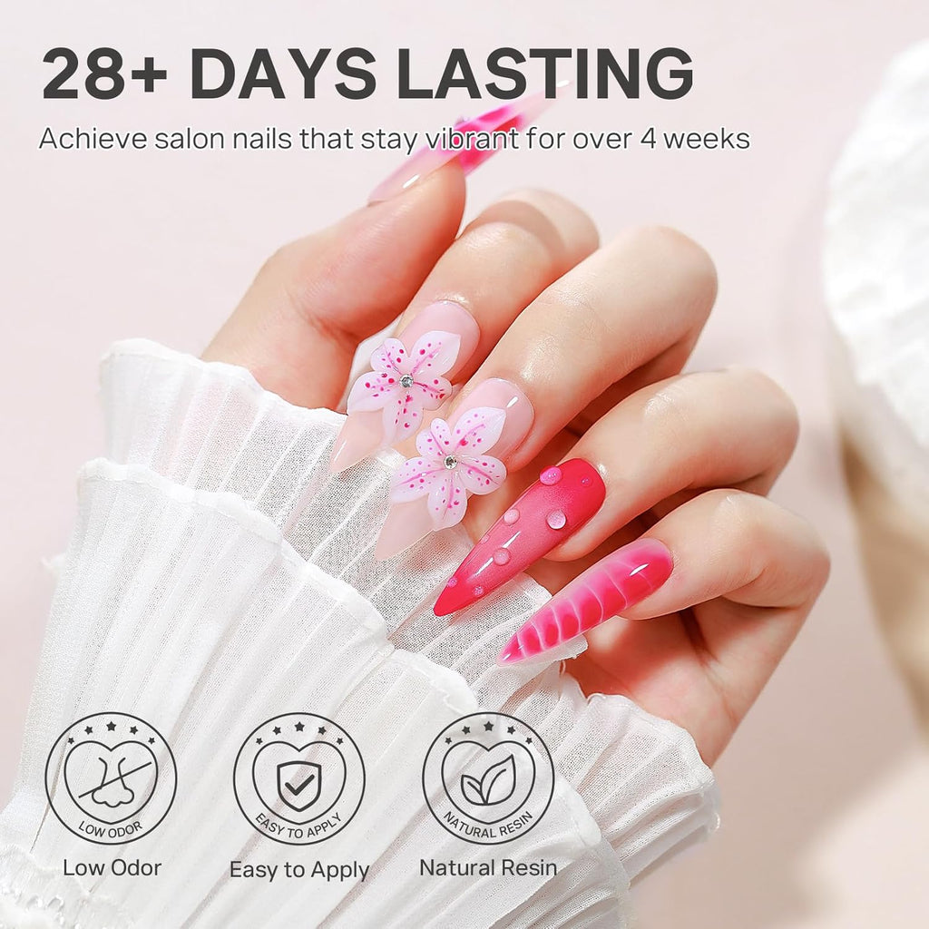 MIZHSE White 3D Gel Nail Art 30g Sculpting Gel Non-Sticky Molding Gels for Nails Solid U V LED Soak Off Gels Polish with Nail Art Pen Rub Chrome Powder Nail Design Home Manicure