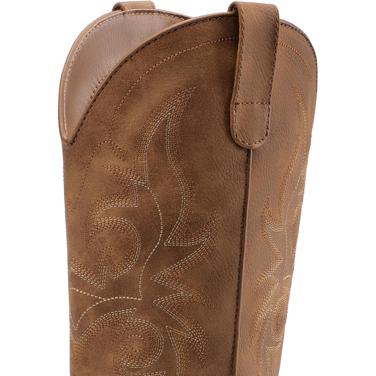 DREAM PAIRS Women's Cowboy Cowgirl Boots Embroidered Square Toe Mid Calf Western Boots Fashion Dress Chunky Low Heel Shoes for Theme Party Country Concert