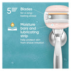 Venus MoistureGlide Women's Razor Blades, With Built-in Shave Gel Bars, 4 Razor Blade Refills