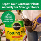 Miracle-Gro Potting Mix, 16 Qt. (2-Pack) | For Container Plants, Flowers, Vegetables, Shrubs, Annuals, Perennials, Potting Soil Mix, Feeds Up To 6 Months
