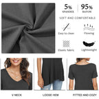 Women's long Tunic Tops to Wear with Leggings Summer Short Sleeve Loose Fit Dressy Shirts M-5XL