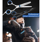 Meuut Hair Cutting Scissors Set 6.5 Inch - Hair Thinning Scissor & Hair Cutting Shears With Styling Comb, Texturizing And Precision Cutting Scissor For Salon & Home Use