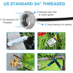 75Ft Misters For Outside Patio, 28 Brass Nozzles, 3/4 Inch Adapter | Creates Cooling Fine Mist For Patios, Gardens And Greenhouses; 23M Preassembled Line Supports Easy Diy Setup.