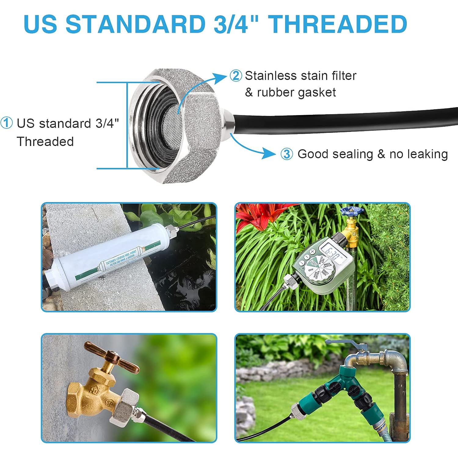 75Ft Misters For Outside Patio, 28 Brass Nozzles, 3/4 Inch Adapter | Creates Cooling Fine Mist For Patios, Gardens And Greenhouses; 23M Preassembled Line Supports Easy Diy Setup.