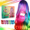 5PCS Washable Hair Chalk for Dark Hair, 11 Fl Oz Natural Hair Dye Comb, Temporary Color for Kids' Birthday Gifts, Party, Cosplay, Christmas & Halloween
