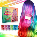 5PCS Washable Hair Chalk for Dark Hair, 11 Fl Oz Natural Hair Dye Comb, Temporary Color for Kids' Birthday Gifts, Party, Cosplay, Christmas & Halloween