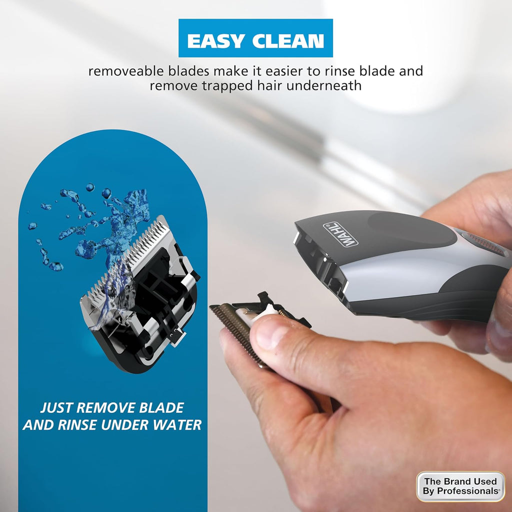 Wahl Clippers Home Pro Cordless Rechargeable Hair Clippers For Men With Precision Haircutting Blades & Secure Snap-N-Lock Attachment Guards – Model 3031656