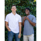 Coofandy Men'S Cotton Linen Henley Shirt Short Sleeve Hippie Casual Beach T-Shirts With Pocket